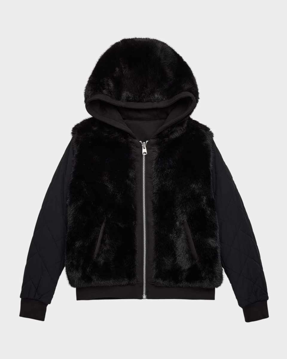 Kid's Mahala Reversible Hooded Zip Jacket, Size 8-14